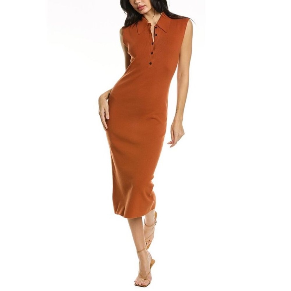 A.L.C. Taylor Knit Midi Dress in Orange Size Small
